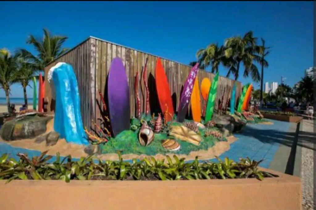 Apartamento 2 Dormitorios E Sacada Gourmet Frente Ao Mar プライア・グランデ エクステリア 写真